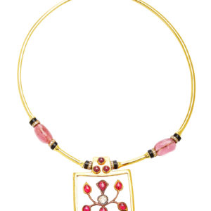 Indian Rock Crystal and Spinel Necklace