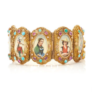 Antique Miniature Portraits Bracelet
