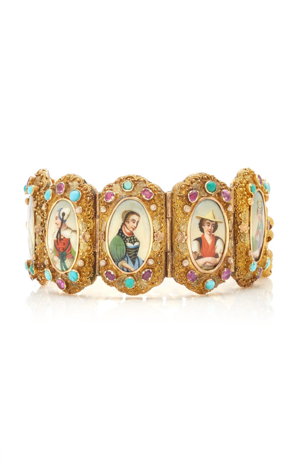 Antique Miniature Portraits Bracelet