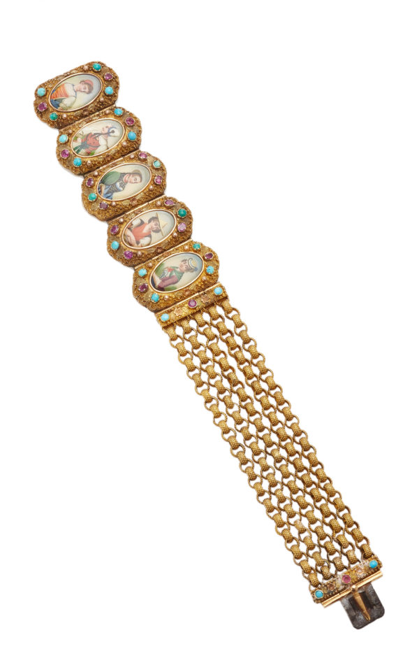 Antique Miniature Portraits Bracelet - Image 2