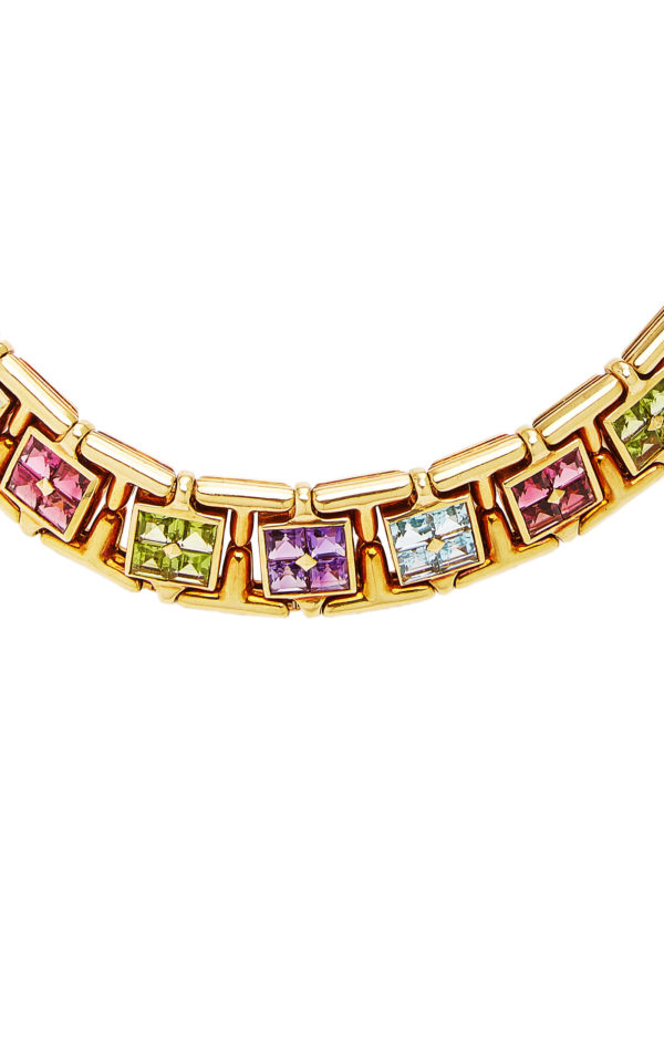 Bulgari Multi-Color Stones and Gold Necklace - Image 3