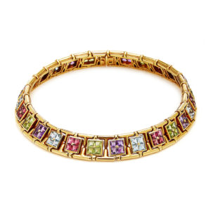 Bulgari Multi-Color Stones and Gold Necklace
