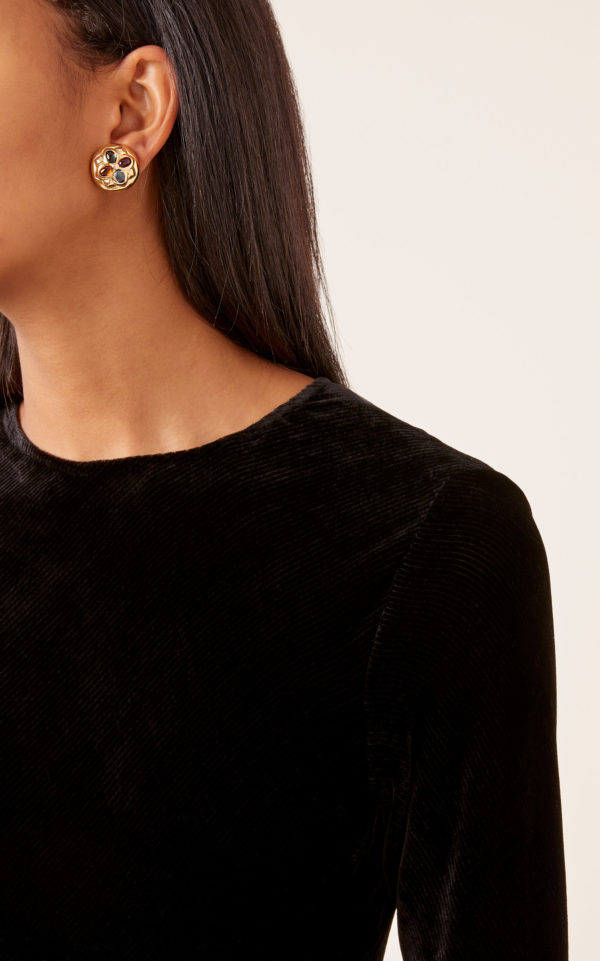 Bulgari Colored Stones and Gold Earclips - Image 2