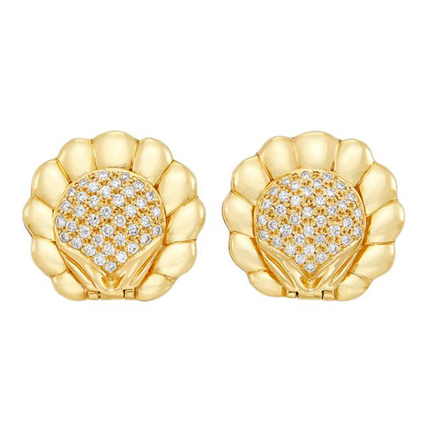 Gold and Diamond Reversible Pendant-Earrings - Image 2