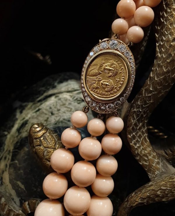 Bulgari Angel Skin Coral & Coin Necklace - Image 4