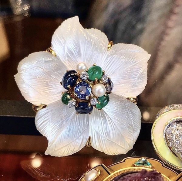 Seaman Schepps Clematis Flower Brooch - Image 3