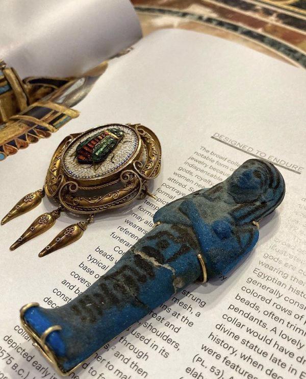 Ancient Egyptian Faience Funerary Figurine Pendant - Image 4