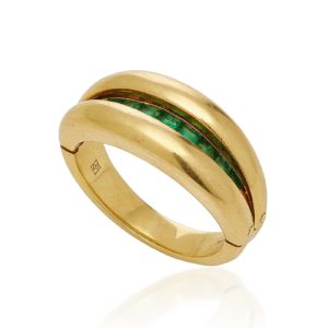 Mystery Emerald and Gold Ring