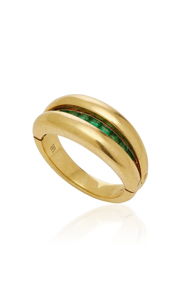 Mystery Emerald and Gold Ring