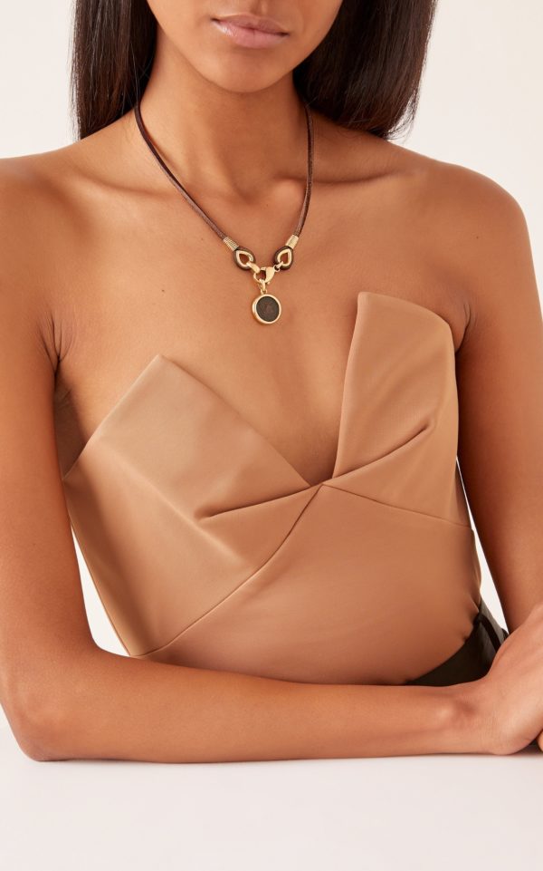 Bulgari Monete Coin Gold and Leather Necklace - Image 2