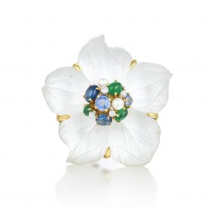 Seaman Schepps Clematis Flower Brooch