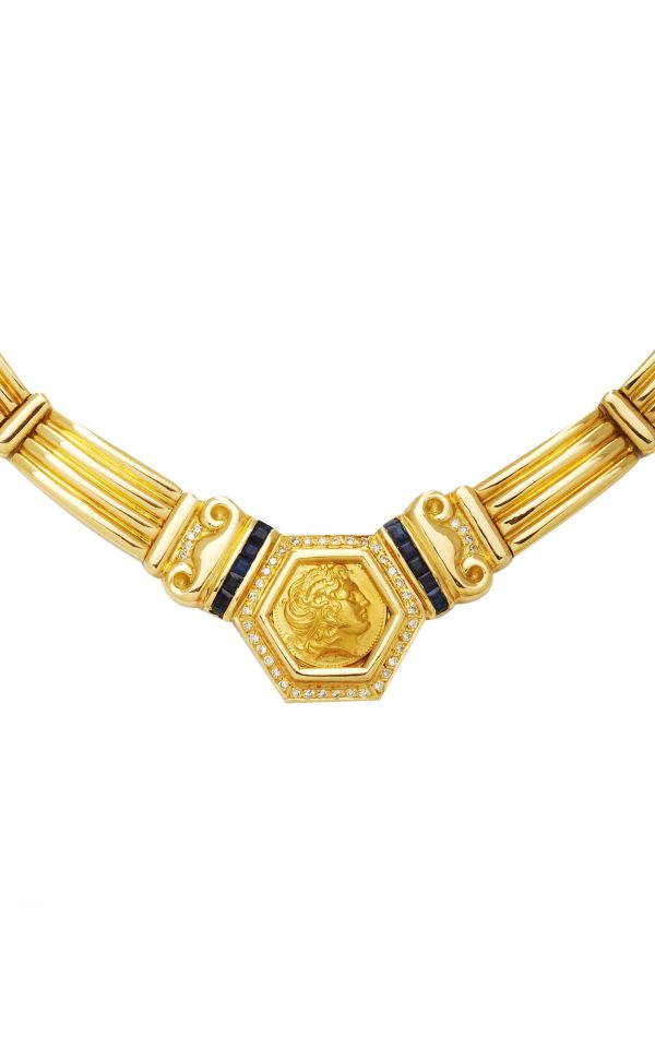 Yellow Gold Coin Necklace - Image 3