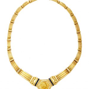 Yellow Gold Coin Necklace
