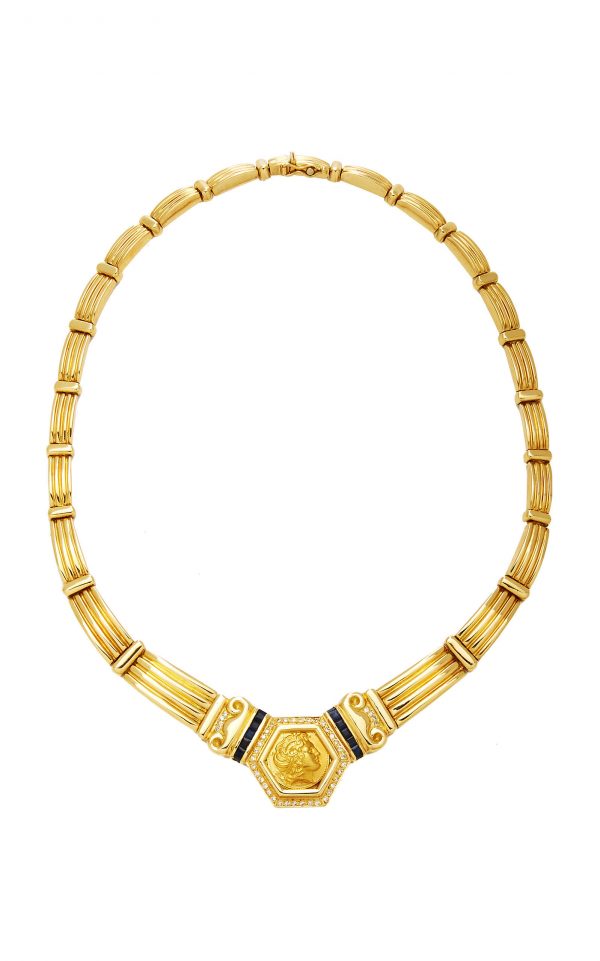 Yellow Gold Coin Necklace