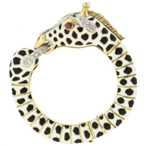 Frascarolo Enamel and Diamond Giraffe Bracelet
