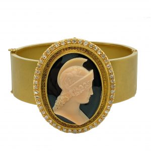 Cameo and Diamond Bracelet
