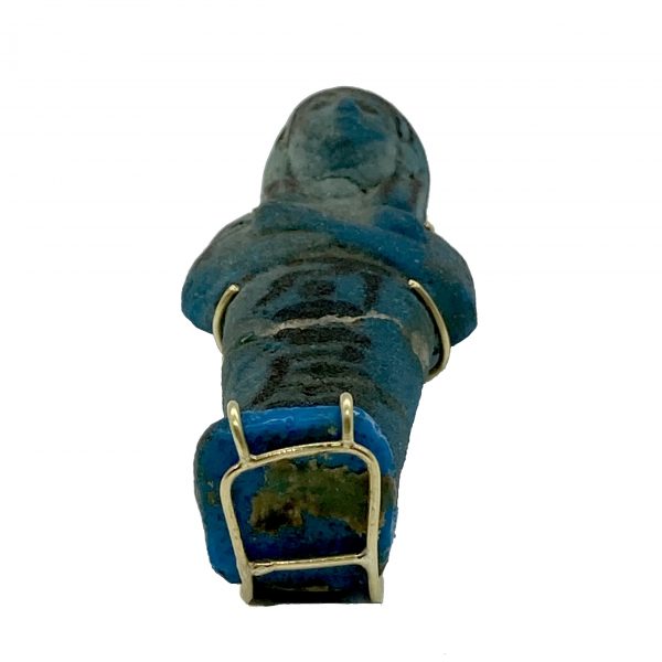 Ancient Egyptian Faience Funerary Figurine Pendant - Image 2