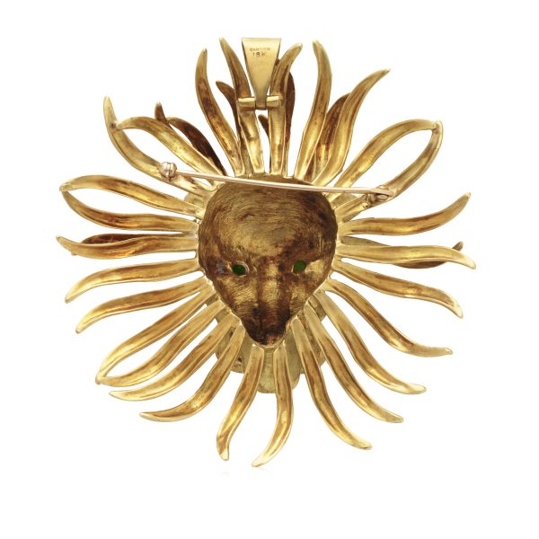 Cartier Gold and Emerald Lion Brooch - Image 2