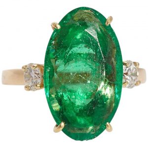 Emerald and Diamond Ring