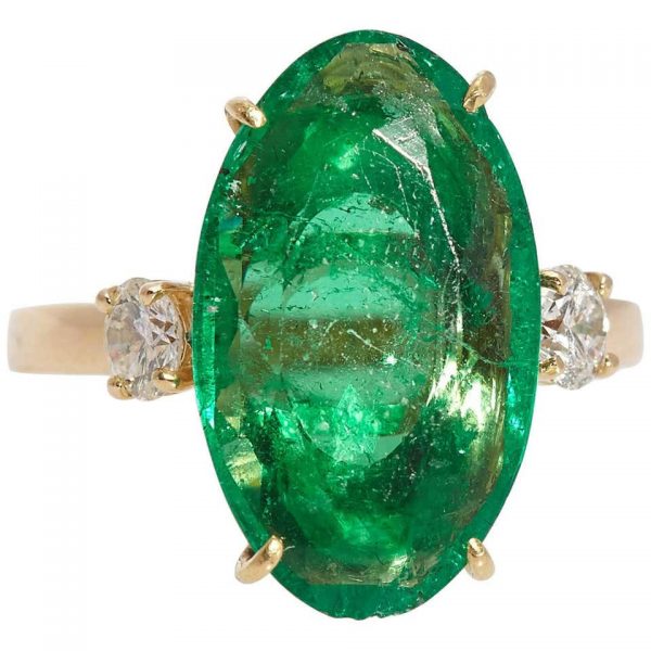 Emerald and Diamond Ring