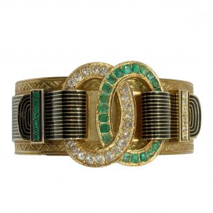Antique Taille D’Epargne Buckle Bracelet