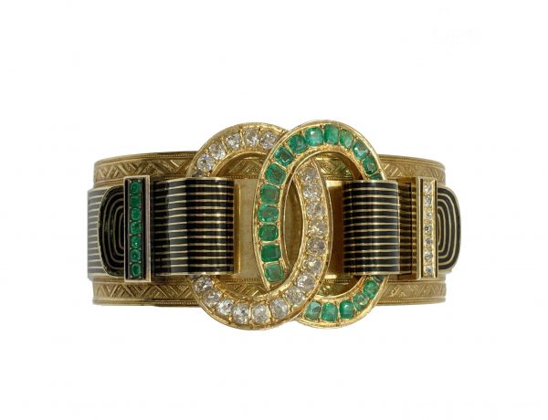Antique Taille D’Epargne Buckle Bracelet