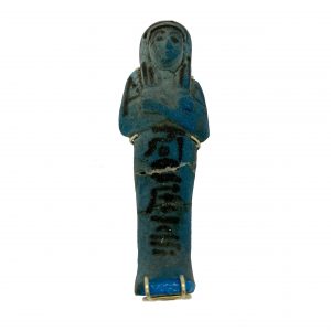 Ancient Egyptian Faience Funerary Figurine Pendant