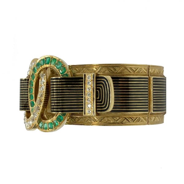 Antique Taille D’Epargne Buckle Bracelet - Image 2