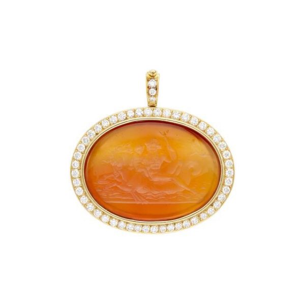 Carnelian Intaglio Pendant-Brooch