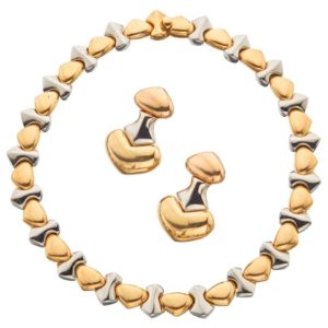 Marina B Ciao Heart Necklace Earrings Set