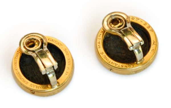 Bulgari Monete Gold and Ancient Roman Coin Earclips - Image 3
