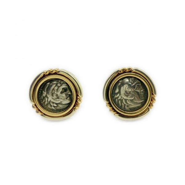 Bulgari Monete Ancient Coin Earclips