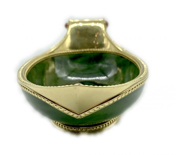 Fabergé Nephrite, Gold, and Ruby Kovsh - Image 3