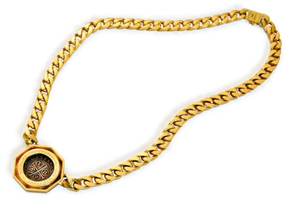 Bulgari Monete Medieval Coin Gold Necklace - Image 2