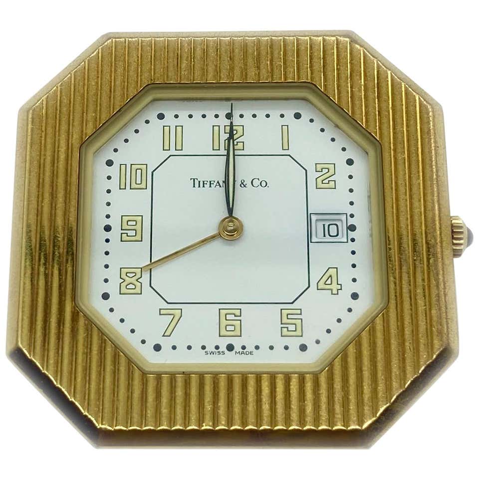 tiffany and co gold clock