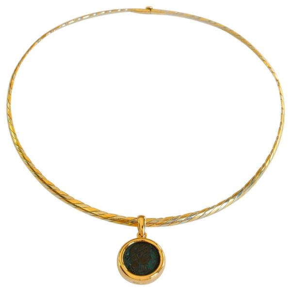 Bulgari Monete Ancient Roman Coin Braided Necklace