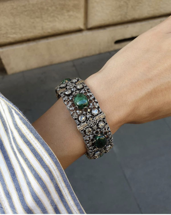 Buccellati Emerald and Diamond Bracelet - Image 2