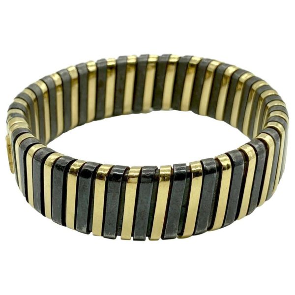Bulgari Yellow and Blackened Gold Bracelet
