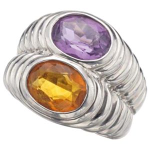 Bulgari Citrine and Amethyst Ring