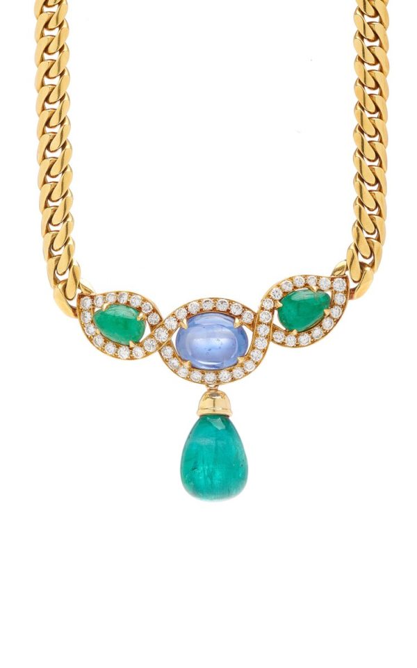 Bulgari Emerald, Sapphire, and Diamond Necklace - Image 2