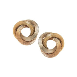 Bulgari Tri-Color Gold Love Knot Earclips