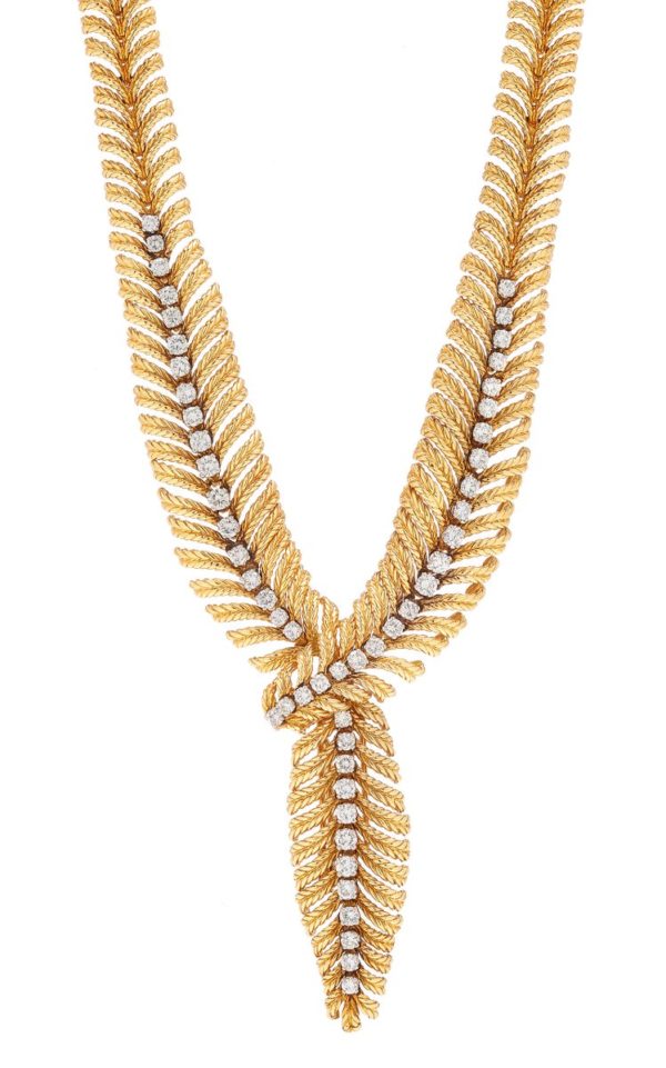 Boucheron Retro Diamond Feather Necklace - Image 3