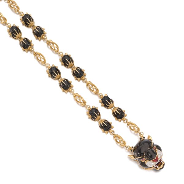 Frascarolo Enamel and Diamond Panther Necklace - Image 2