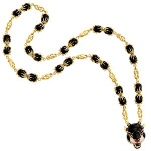 Frascarolo Enamel and Diamond Panther Necklace