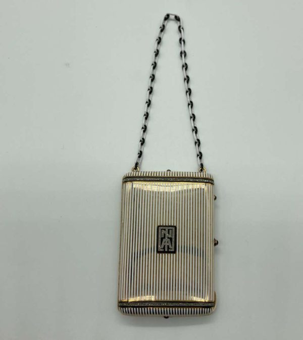 Art Deco Enamel and Diamond Cigarette Case - Image 2