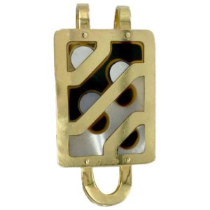 Bulgari Mother of Pearl and Onyx Money Clip