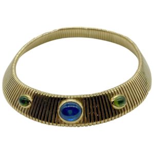 Bulgari Tubogas Sapphire and Peridot Necklace