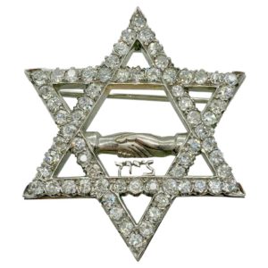 Art Deco Star of David Diamond Brooch