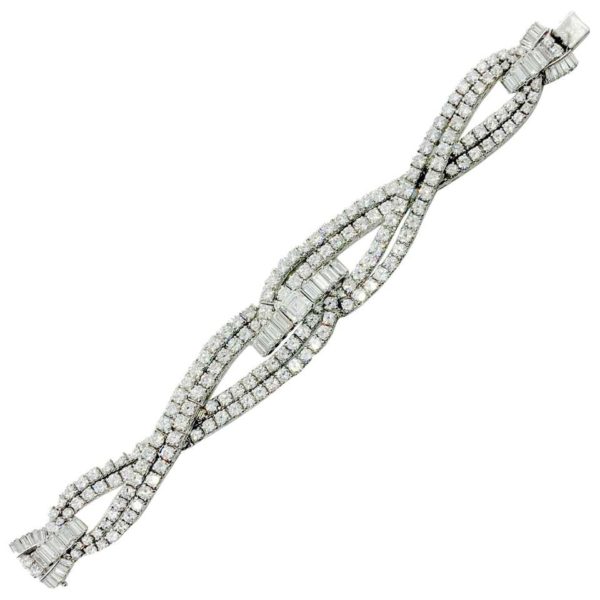33 Carat Diamond and Platinum Bracelet
