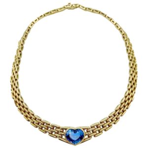Bulgari Sapphire Heart Necklace